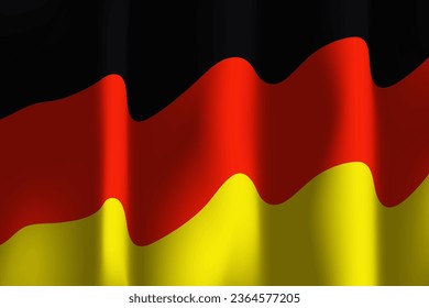 Realistic background abstract illustration of the german flag waving the flag