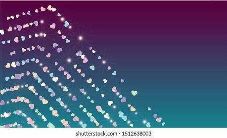 Realistic Background with Confetti of Glitter Particles. St. Valentine Day. Birthday pattern. Light Spots. Explosion of Confetti. Glitter Vector Illustration. Design for Invitation.