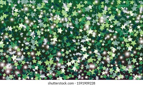 Realistic Background with Confetti of Glitter Particles. Sparkle Lights Texture. Party pattern. Light Spots. Star Dust. Explosion of Confetti. Design for Print.
