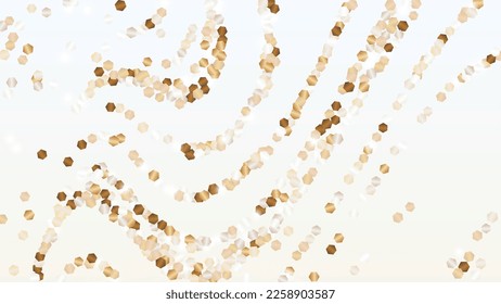 Realistic Background with Confetti of Glitter Particles. Sparkle Lights Texture. Celebration pattern. Light Spots. Star Dust. Explosion of Confetti. Design for Advertisement.