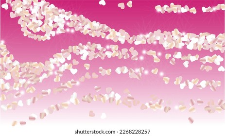 Realistic Background with Confetti of Glitter Particles. St. Valentine Day. Birthday pattern. Light Spots. Explosion of Confetti. Glitter Vector Illustration. Design for Template.