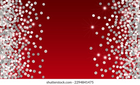 Antecedentes realistas con confetti de partículas brillantes. Sparkle Luces Textura. Patrón disco. Puntos de luz. Star Dust. Explosión de Confetti. Diseño de afiche.