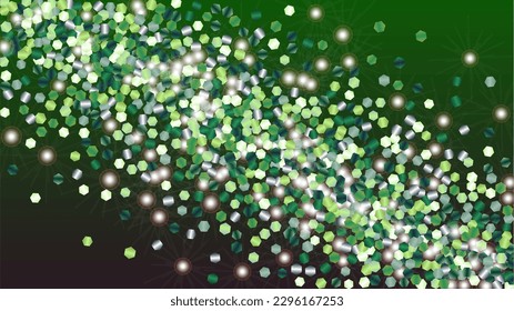 Realistic Background with Confetti of Glitter Particles. Sparkle Lights Texture. New Year pattern. Light Spots. Star Dust. Explosion of Confetti. Design for Cover.