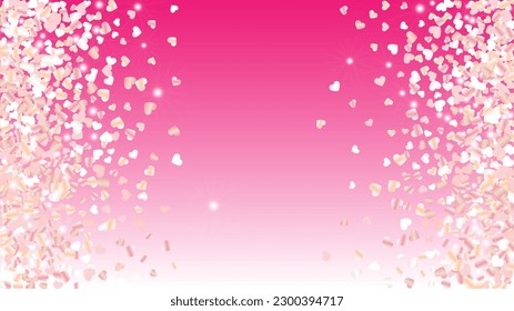 Antecedentes realistas con confetti de partículas brillantes. Día de San Valentín. Patrón de partido. Puntos de luz. Explosión de Confetti. Ilustración del vector de brillo. Diseño en venta.