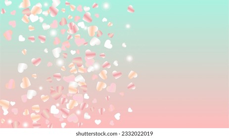 Antecedentes realistas con confetti de partículas brillantes. Día de San Valentín. Patrón de aniversario. Puntos de luz. Explosión de Confetti. Ilustración del vector de brillo. Diseño para la invitación.