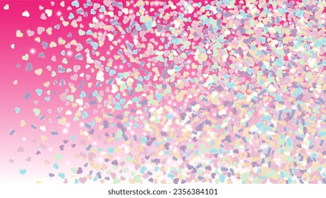 Realistic Background with Confetti of Glitter Particles. St. Valentine Day. Party pattern. Light Spots. Explosion of Confetti. Glitter Vector Illustration. Design for Sale.