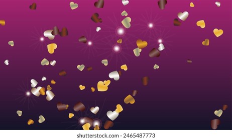 Realistic Background with Confetti of Glitter Particles. St. Valentine Day. Disco pattern. Light Spots. Explosion of Confetti. Glitter Vector Illustration. Design for Advertisement.