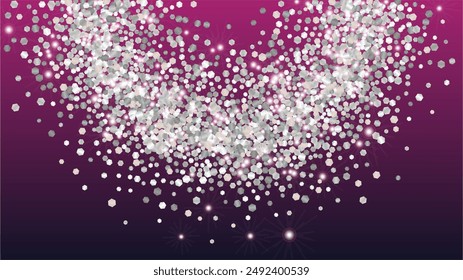 Realistic Background with Confetti of Glitter Particles. Sparkle Lights Texture. Christmas pattern. Light Spots. Star Dust. Explosion of Confetti. Design for Advertisement.