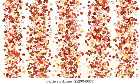 Realistic Background with Confetti of Glitter Particles. St. Valentine Day. New Year pattern. Light Spots. Explosion of Confetti. Glitter Vector Illustration. Design for Card.