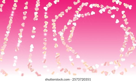 Realistic Background with Confetti of Glitter Particles. St. Valentine Day. Party pattern. Light Spots. Explosion of Confetti. Glitter Vector Illustration. Design for Print.