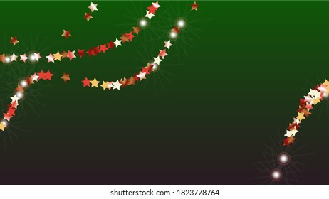 Antecedentes realistas con confetti de partículas de estrella brillante. Sparkle Luces Textura. Patrón de vacaciones. Puntos de luz. Star Dust. Diseño de Navidad. Explosión de Confetti. Diseño para tarjeta.