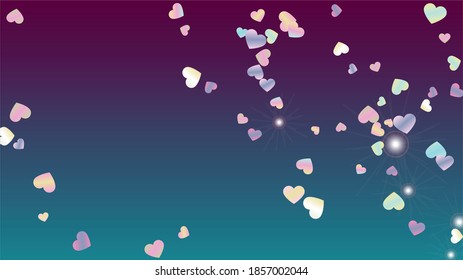 Realistic Background with Confetti of Hearts Glitter Particles. St. Valentine Day. Disco pattern. Light Spots. Explosion of Confetti. Glitter Vector Illustration. Design for Sale.