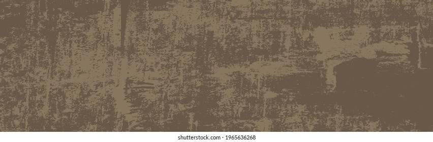 Realistic background, dark brown old wall - Vector illustration