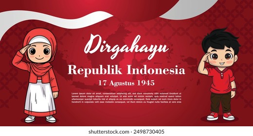 Realistic background for Indonesia independence day celebration