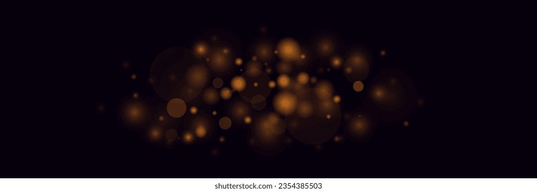 Antecedentes realistas con efecto bokeh de la luz. En un fondo negro.