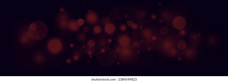 Realistic background with light bokeh effect. On a black background.	
