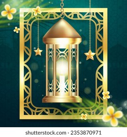 Realistic background muharram islamic new year celebration, suitable for greeting card, banner,est