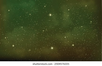 Realistic background. night sky with sparkling glowing stars.