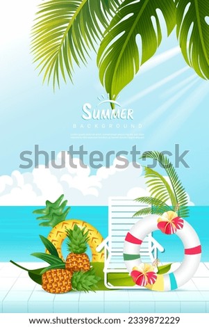 Realistic background for summer season