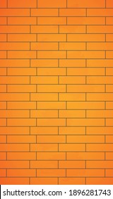 Muro de fondo realista, nuevo ladrillo amarillo - Ilustración vectorial