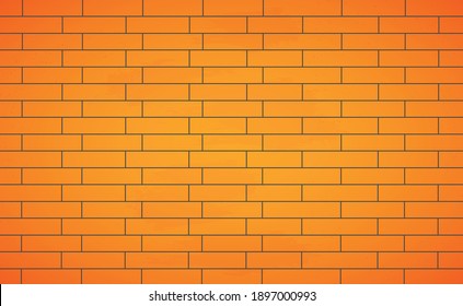 Realistische Hintergrund-Wand, neue gelbe Ziegelsteine - Vektorgrafik