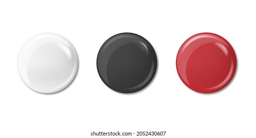 Realistic badges set.Vector illustration isolated on white background.Eps 10.