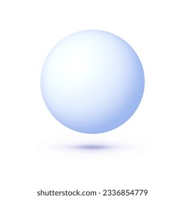 Realistic ball white for concept design. Vector mockup illustration