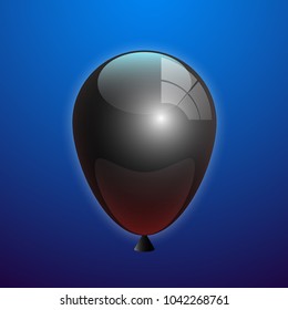 A realistic balloon isolated on the Bright Background. Beautiful Vector Illustration of a flying upward Glitter Ball with Helium.