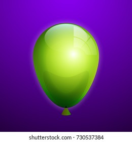 A realistic balloon isolated on the Bright Background. Beautiful Vector Illustration of a flying upward Glitter Ball with Helium.