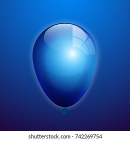 A realistic balloon isolated on the Bright Background. Beautiful Vector Illustration of a flying upward Glitter Ball with Helium.