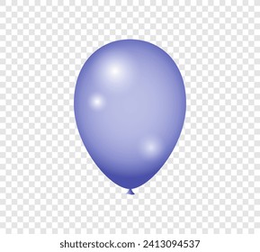 Ilustración vectorial de globo realista sobre fondo transparente. cumpleaños, fiesta, fiesta, celebración, símbolo.