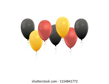 Realistic balloons in germany national colors
