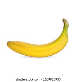 Realistic banana. 3d vector illustration.