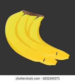 Realistic Banana in vector eps 10 isolated 