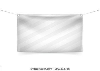 Realistic Banner with Folds . Isolated Vector Elements