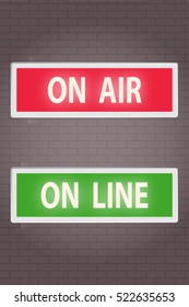 Realistic banner on air, realistic banner on line. Flat design, vector.