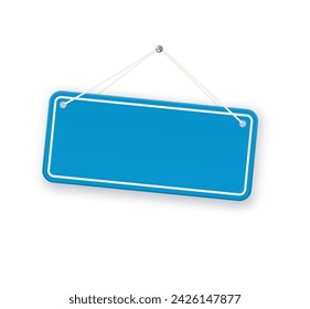 Realistic banner for paper design. Realistic vector signboard on white background. Vector