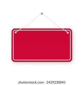 Realistic banner for paper design. Realistic vector signboard on white background. Vector