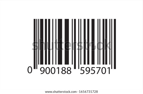 Realistic Bar
code icon isolated on white
background