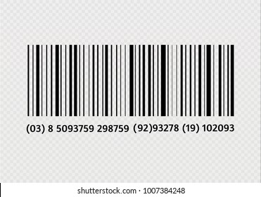 
Realistic bar code icon. A modern simple flat barcode. Marketing, the concept of the Internet. Fashionable vector sign of a market trademark for website design, mobile application. Bar code logo.