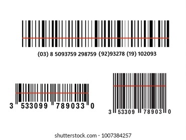 
Realistic bar code icon. A modern simple flat barcode. Marketing, the concept of the Internet. Fashionable vector sign of a market trademark for website design, mobile application. Bar code logo.