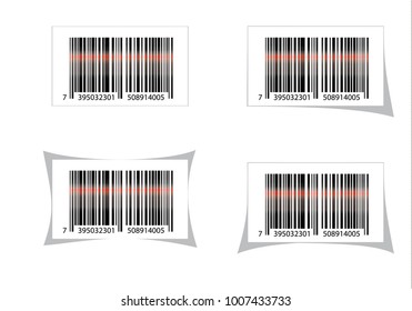 Realistic bar code icon. A modern simple flat barcode. Marketing, the concept of the Internet. Fashionable vector sign of a market trademark for website design, mobile application.