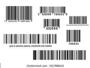 Realistic bar code icon. A modern simple flat barcode. Marketing, the concept of the Internet. Fashionable vector sign of a market trademark for website design, mobile application. Bar code logo.