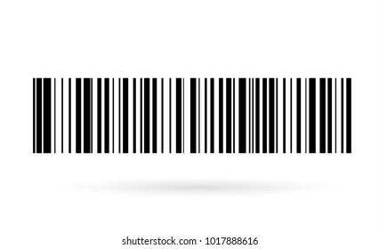Realistic bar code icon. A modern simple flat barcode. Marketing, the concept of the Internet. Fashionable vector sign of a market trademark for website design, mobile application. Bar code logo.