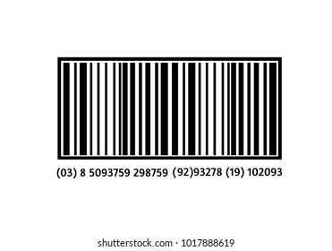 Realistic bar code icon. A modern simple flat barcode. Marketing, the concept of the Internet. Fashionable vector sign of a market trademark for website design, mobile application. Bar code logo.