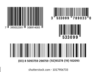 Realistic bar code icon. A modern simple flat barcode. Marketing, the concept of the Internet. Fashionable vector sign of a market trademark for website design, mobile application. Bar code logo.