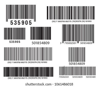 Realistic bar code icon. A modern simple flat barcode. Marketing, the concept of the Internet.