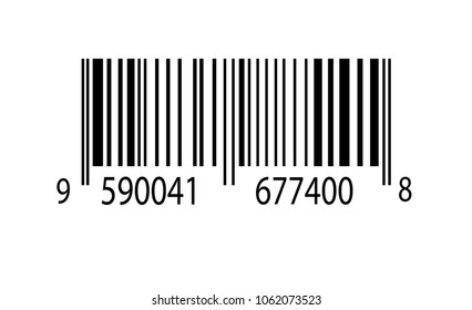 Realistic bar code icon. A modern simple flat barcode. Marketing, the concept of the Internet. Fashionable vector sign of a market trademark for website design, mobile application. 