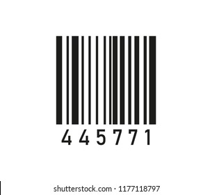 Realistic bar code icon. A modern simple flat barcode. Marketing, the concept of the Internet. Fashionable vector sign of a market trademark for website design, mobile application. Bar code logo.