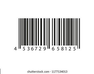 Realistic bar code icon. A modern simple flat barcode. Marketing, the concept of the Internet. Fashionable vector sign of a market trademark for website design, mobile application. Bar code logo.